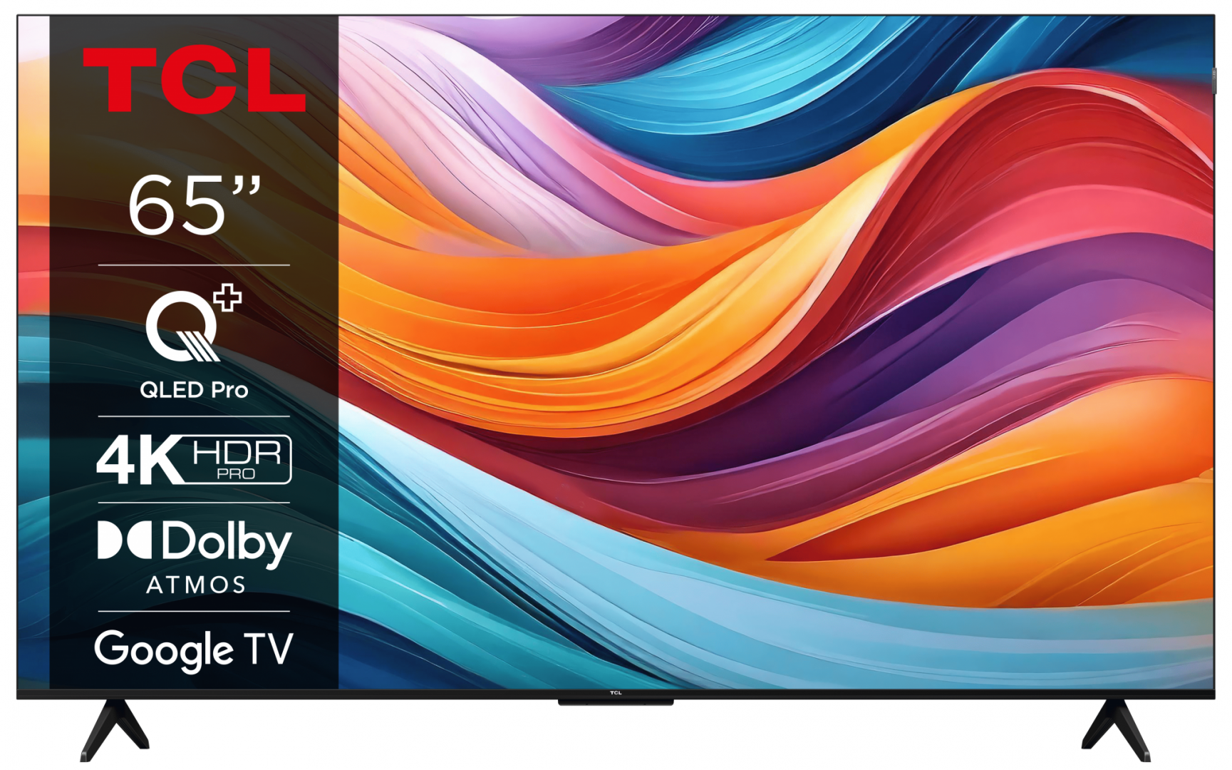 Televizor TCL QLED 65T7B, 164 cm, Smart Google TV, 4K Ultra HD, Clasa F