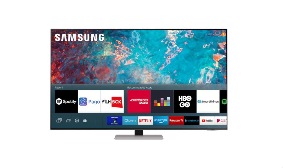 Televizor, Samsung, SM, QE55QN85AATXXH, 2021, 138CM, NEO QLED, Smart TV ,4K, Negru, Plat, Tizen, Mirroring iOS, Android, Neo Quantum Processor4K, HDR10+/HLG, 120Hz, DVB-T2CS2, 2.2, 60 W, Subwoofer integrat: Da,Wi-Fi, Bluetooth, 1 x RJ-45, 1 x S/PDIF, CI+ slot, 3 x HDMI, 2 x USB, 1x HDMI 2.1, 200 x