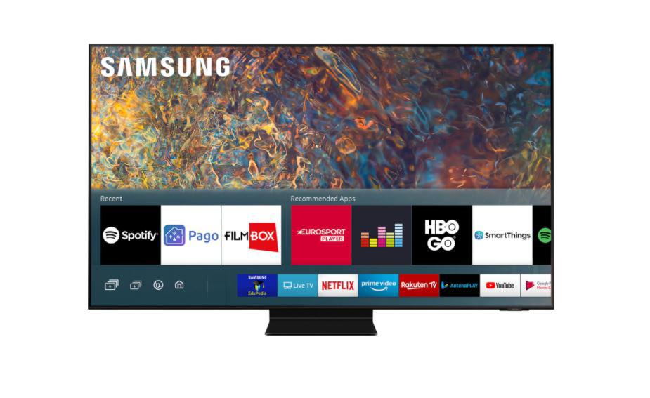 Televizor, Samsung, SM, QE55QN90AATXXH, 2021, 138CM, NEO QLED, Smart TV ,4K, Negru, Plat, Tizen, Mirroring iOS, Android, Neo Quantum Processor4K, HDR10+/HLG, 120Hz, DVB-T2CS2, 4.2, 60 W, Subwoofer integrat: Da,Wi-Fi, Bluetooth, 1 x RJ-45, 1 x S/PDIF, CI+ slot, 3 x HDMI, 2 x USB, 1x HDMI 2.1, 200 x