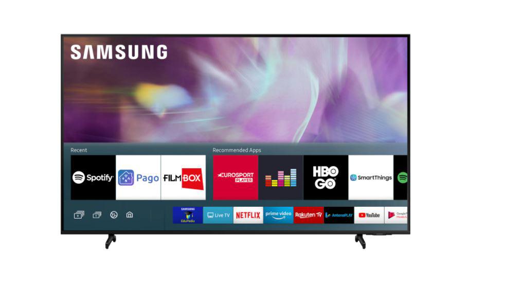 Televizor, Samsung, SM, QE65Q60AAUXXH, 2021, 163CM, QLED, Smart TV, 4K ,Negru, Plat, Tizen, Mirroring iOS, Android, Quantum Processor Lite,HDR10+/HLG, 50 Hz, DVB-T2CS2, 2, 20 W, Subwoofer integrat: Nu, Wi-Fi,Bluetooth, 1 x RJ-45, 1 x S/PDIF, CI+ slot, 3 x HDMI, 2 x USB, 400 x300, Cablu de