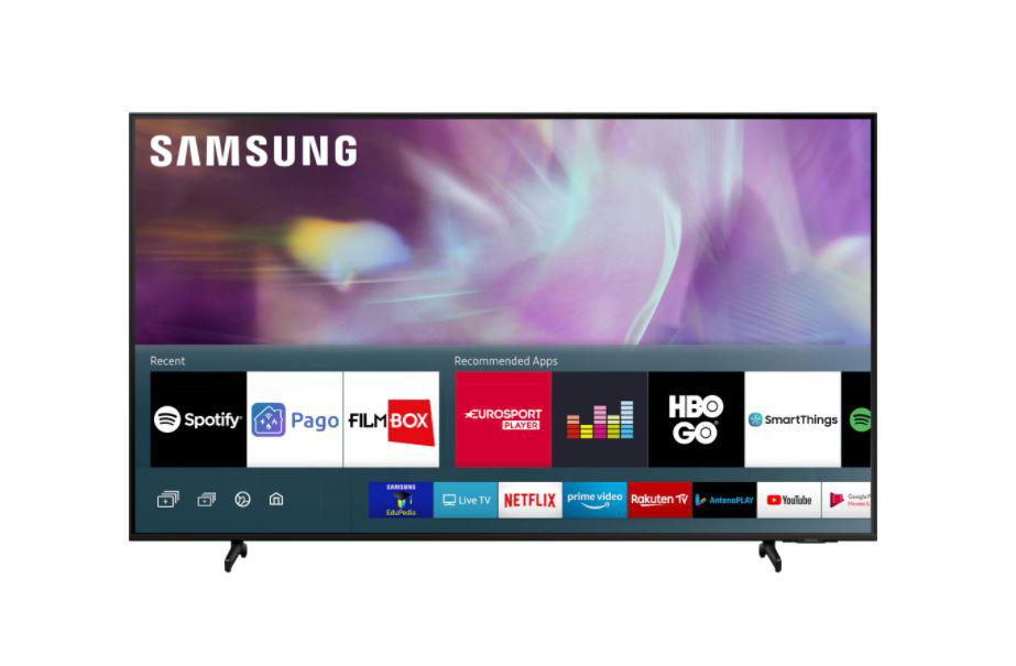 Televizor, Samsung, SM, QE75Q60AAUXXH, 2021, 189CM, QLED, Smart TV, 4K ,Negru, Plat, Tizen, Mirroring iOS, Android, Quantum Processor Lite,HDR10+/HLG, 50 Hz, DVB-T2CS2, 2, 20 W, Subwoofer integrat: Nu, Wi-Fi,Bluetooth, 1 x RJ-45, 1 x S/PDIF, CI+ slot, 3 x HDMI, 2 x USB, 400 x400, Cablu de