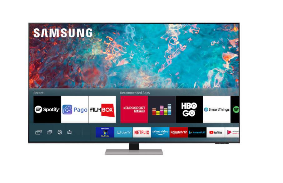 Televizor, Samsung, SM, QE75QN85AATXXH, 2021, 189CM, NEO QLED, Smart TV ,4K, Negru, Plat, Tizen, Mirroring iOS, Android, Neo Quantum Processor4K, HDR10+/HLG, 120Hz, DVB-T2CS2, 2.2, 60 W, Subwoofer integrat: Da,Wi-Fi, Bluetooth, 1 x RJ-45, 1 x S/PDIF, CI+ slot, 3 x HDMI, 2 x USB, 1x HDMI 2.1, 400 x