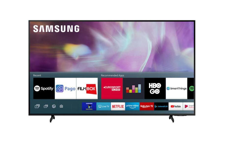 Televizor, Samsung, SM, QE85Q60AAUXXH, 2021, 214CM, QLED, Smart TV, 4K ,Negru, Plat, Tizen, Mirroring iOS, Android, Neo Quantum Processor 4K,HDR10+/HLG, 50 Hz, DVB-T2CS2, 2, 20 W, Subwoofer integrat: Nu, Wi-Fi,Bluetooth, 1 x RJ-45, 1 x S/PDIF, CI+ slot, 3 x HDMI, 2 x USB, 600 x400, Cablu de