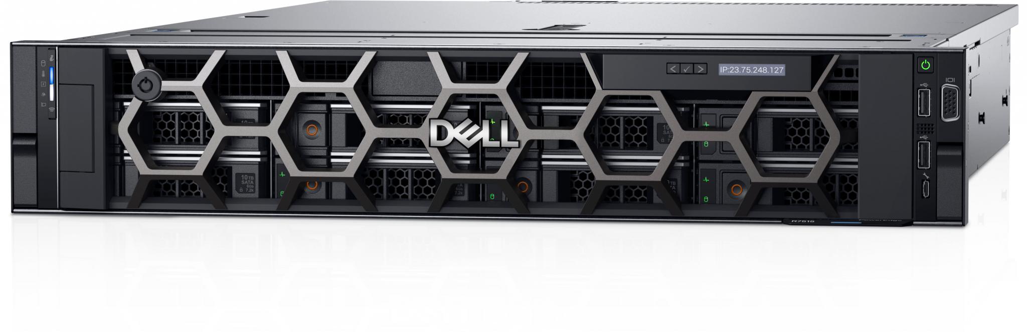 PowerEdge R7515 Rack Server AMD EPYC 7313P 3.0GHz, 16C/32T, 128M Cache (155W) DDR4-3200, 16GB RDIMM, 3200MT/s, Dual Rank, 480GB SSD SATA Read Intensive 6Gbps 512 2.5in Hot-plug AG Drive,3.5in HYB CARR, 3.5" Chassis with up to 12 Hot Plug Hard Drives and 2 x 3.5" Rear Drives, Motherboard, with 2 x