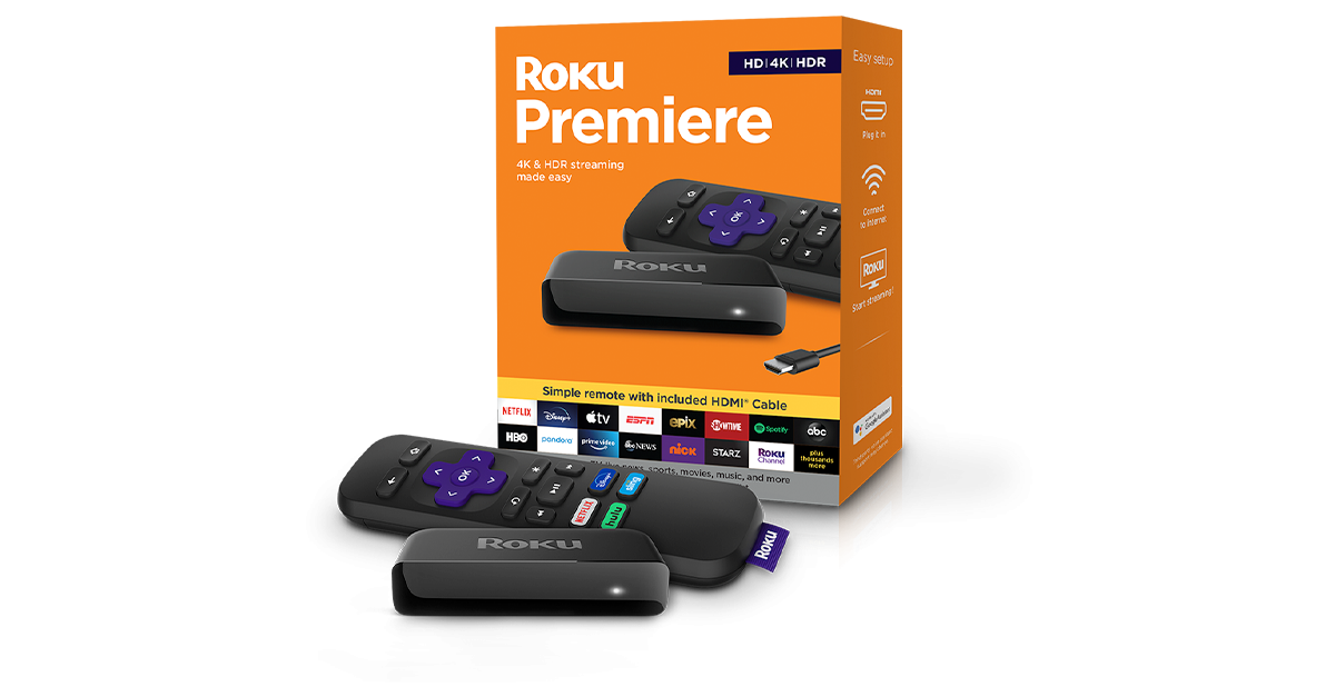 Media Player ROKU Streaming Stick 4K, HD/4K/HDR, Wi-Fi, telecomanda vocala, negru