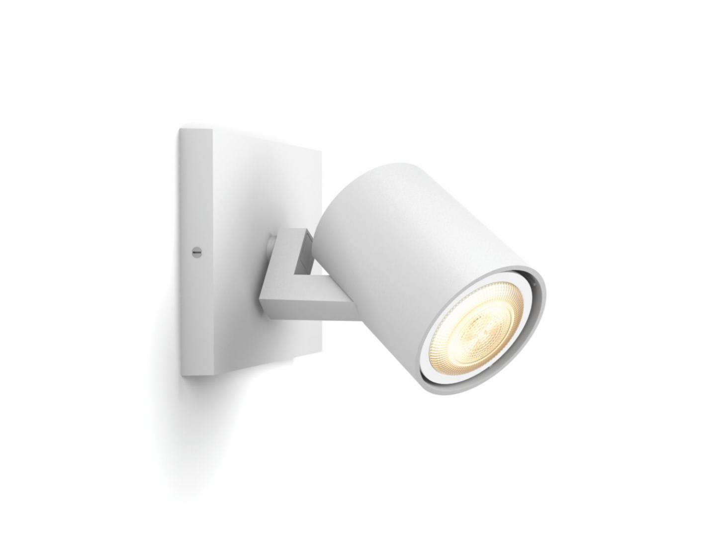 Spot LED extensie Philips Hue Runner, Bluetooth, GU10, 5W, (50W), 350lm ,lumina alba (2200-6500), IP20, 11cm, Metal, Alb