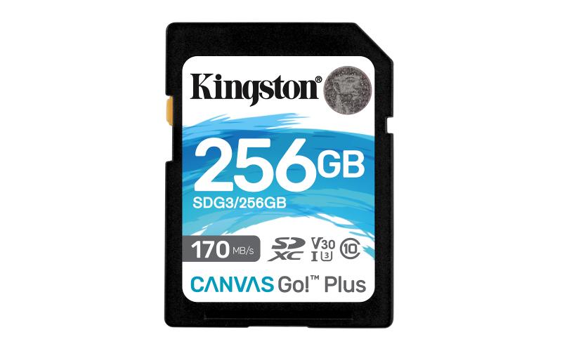 Card de Memorie SD Kingston Canvas GO Plus, 256GB, Class 10