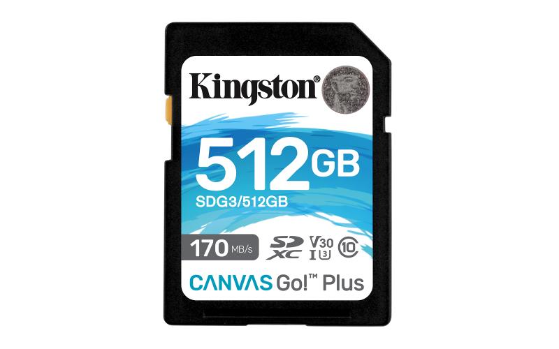 Card de Memorie SD Kingston Canvas GO Plus, 512GB, Class 10