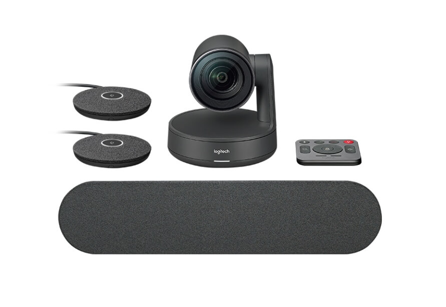 Sistem videoconferinta Logitech Rally 960-001218 Ultra-HD 4K ConferenceCam, Zoom 15X, Single Speaker & MicPod