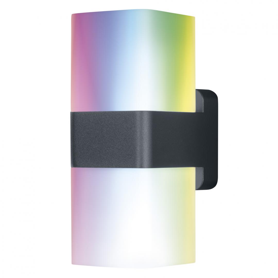 Aplica LED RGB pentru exterior Ledvance SMART+ Wifi Cube UpDown, 14W ,950lm, lumina alba si color (3000K), IP44/IK03, 205x110x80mm, Griinchis