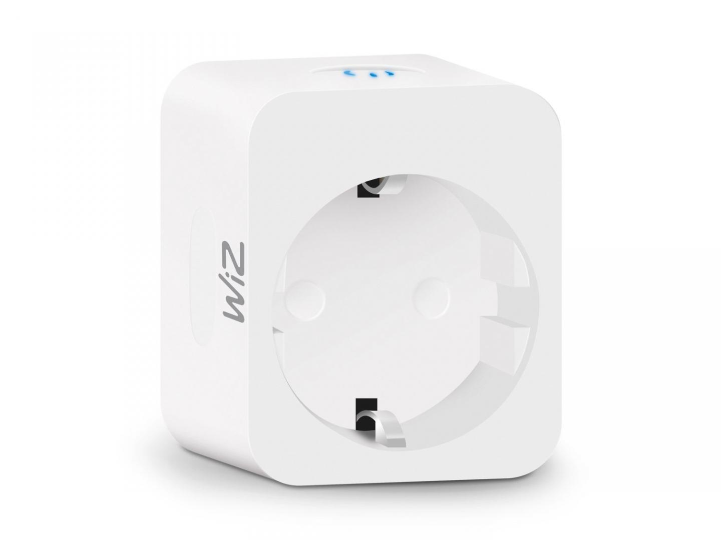 Priza inteligenta WiZ Connected, Wi-Fi, 10 A, 2300W, IP20, Alb