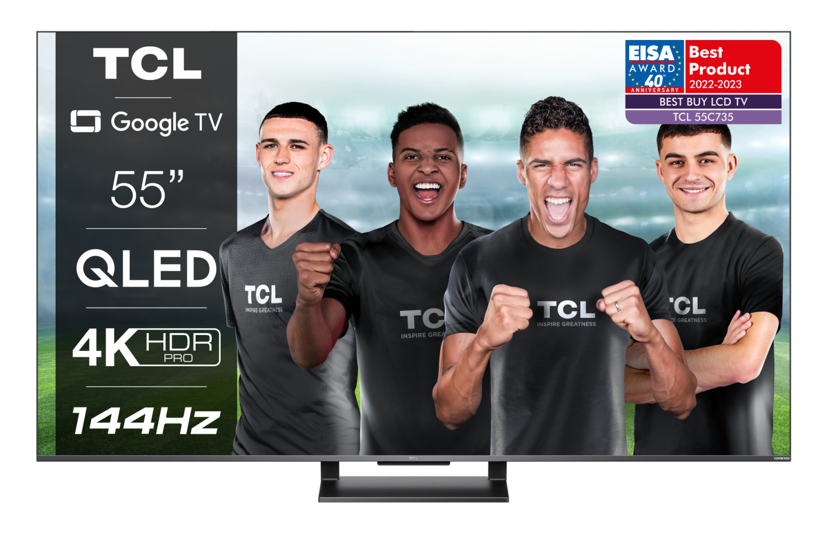 Televizor Smart QLED TCL 55C735 139,7 cm (55") 4K Ultra HD Wi-Fi Negru