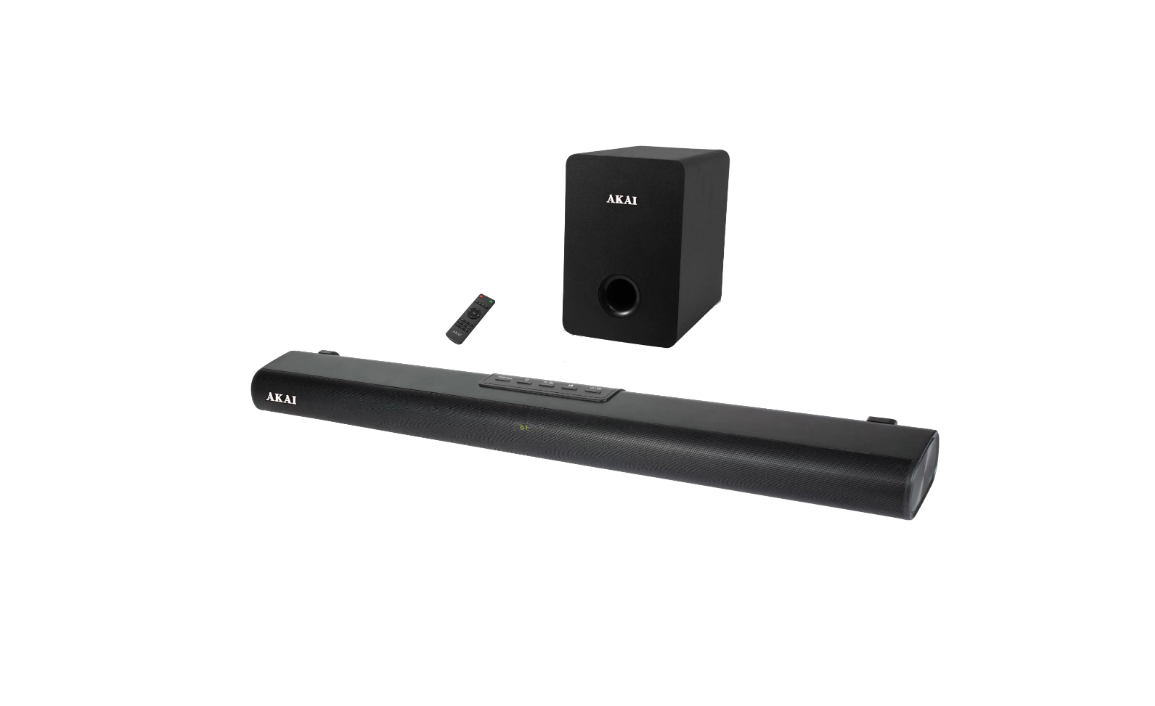 Soundbar Akai ASB-7WSW, Bluetooth 5.0, 120W, subwoofer wireless 60W, negru