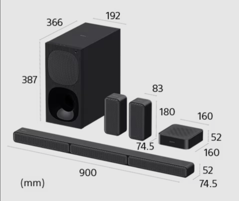 Soundbar SONY HT-S40R, 5.1, 600W, Bluetooth, Dolby Audio, Negru