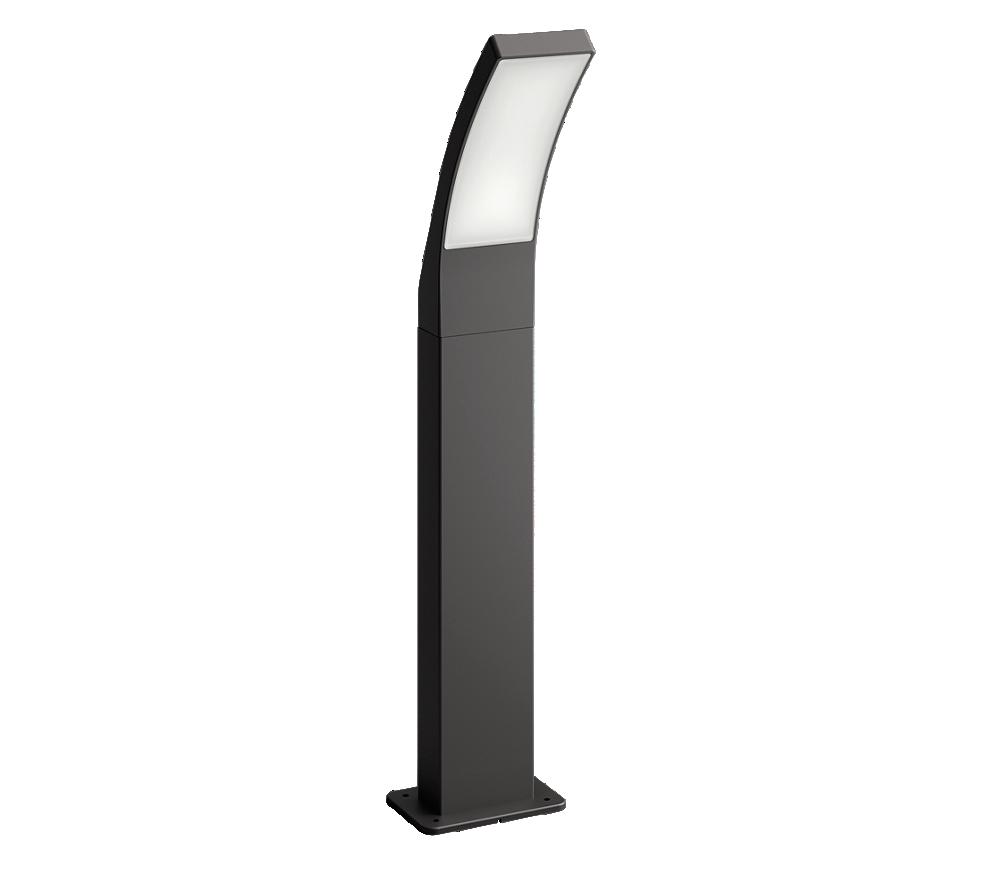 Stalp LED pentru iluminat exterior Philips Splay, 12W, 1100 lm, luminacalda (2700K), IP44, 600x120x160mm, Antracit