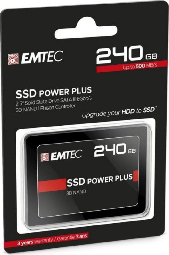 SSD Emtec X150, 240GB, SATA 2.5, R/W speed 520MBs/5000MBs