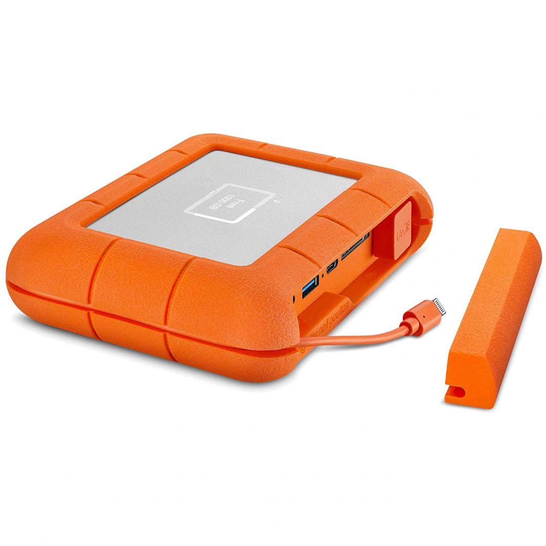 SSD Extern LaCie Rugged, 1TB, Orange, USB 3.2