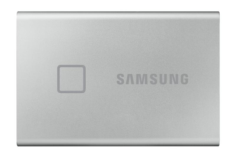 SSD Extern Samsung T7 Touch portabil, 1TB, Silver, USB 3.1