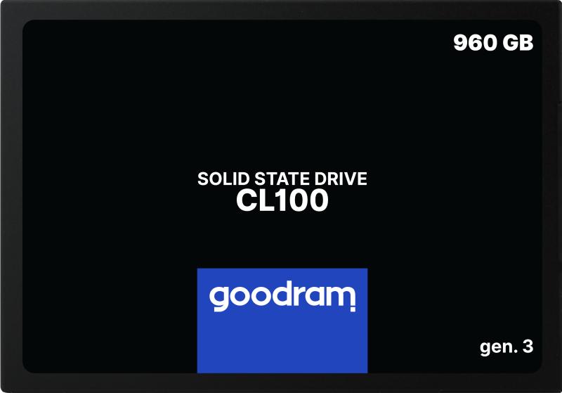 SSD Goodram, CL100, 960GB, SATA III 2.5", Read/Write speed: 540/460 MB/s