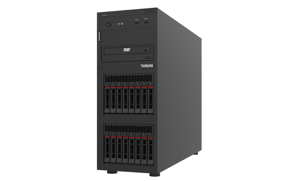 ST250 V3 Xeon E-2468 (8C 2.6GHz 16MB Cache/65W), 1x32GB, O/B, 2.5" HS (8), 5350-8i, 2x  2.5" 480GB SATA SSD, 2x HS 800W Titanium with 2x 2.8m Cord, 1x 1GbE RJ45 4-Port PCIe Ethernet Adapter, XCC2 Platinum, No DVD / 36months NBD