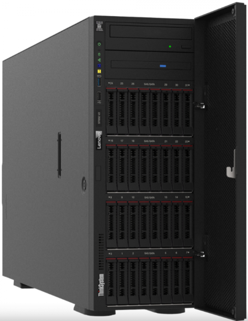 "ThinkSystem ST650 V2 32x2.5"""" Chassis 2xIntel Xeon Silver 4314 16C 135W 2.4GHz Processor 4xThinkSystem 32GB TruDDR4 3200 MHz (2Rx4 1.2V) RDIMM ThinkSystem RAID 9350-8i 2GB Flash PCIe 12Gb Adapter 2xThinkSystem 2.5"""" PM893a 480GB Read Intensive SATA 6Gb HS SSD 4xThinkSystem 2.5"""" 2.4TB 10K SAS