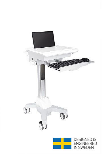 Stand mobil pentru laptop, medical, Multibrackets MB-0766, diagonala 9.7"-17.3,reglabil in inaltime, max.7.5kg