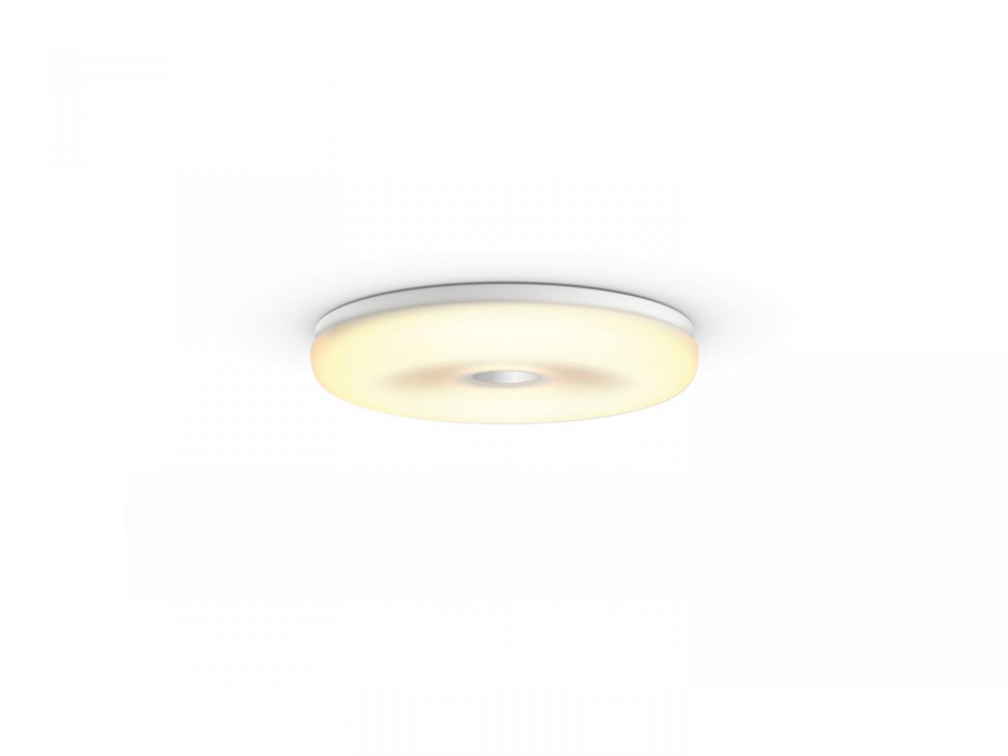 Plafoniera LED Philips Hue Struana, Bluetooth, 22W (204W), 2550 lm ,lumina alba (2200-6500K), IP44, 36cm, Alb, Intrerupator cu variatorinclus