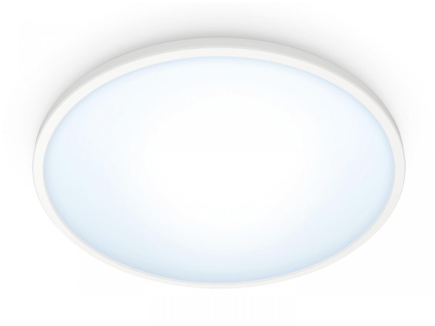 Plafoniera LED WiZ SuperSlim, Wi-Fi, Bluetooth, 16W, 1500 lm, luminaalba(2700-6500K), IP20, 29.2cm, Metal/Plastic, Alb