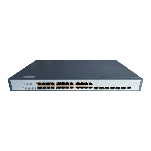 Switch Hikvision DS-3E3730;301802315 ; Ports:24 × 1 Gbps RJ45 port,6 × 10 Gbps fiber optical port;Forwarding Mode :Store-and-forward switching; MAC Address Table:32 K ; Switching Capacity:598 Gbps ; Packet Forwarding Rate:222 Mpps; Routing Feature Support static routing, RIP, OSPF, BGP, MPLS Support