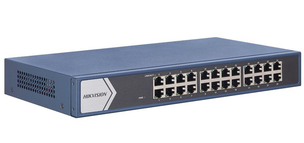 Switch 24 porturi Gigabit Hikvision DS-3E1524-EI, L2, Smart Managed, 24 × gigabit RJ45 ports, standard IEEE 802.3, IEEE 802.3u, IEEE 802.3x si IEEE 802.3ab, switching capacity 48 Gbps, packet forwarding 35.712 Mpps, Visualized Topology Management, Network Health Monitor, Real-Time Alarm Push, Video