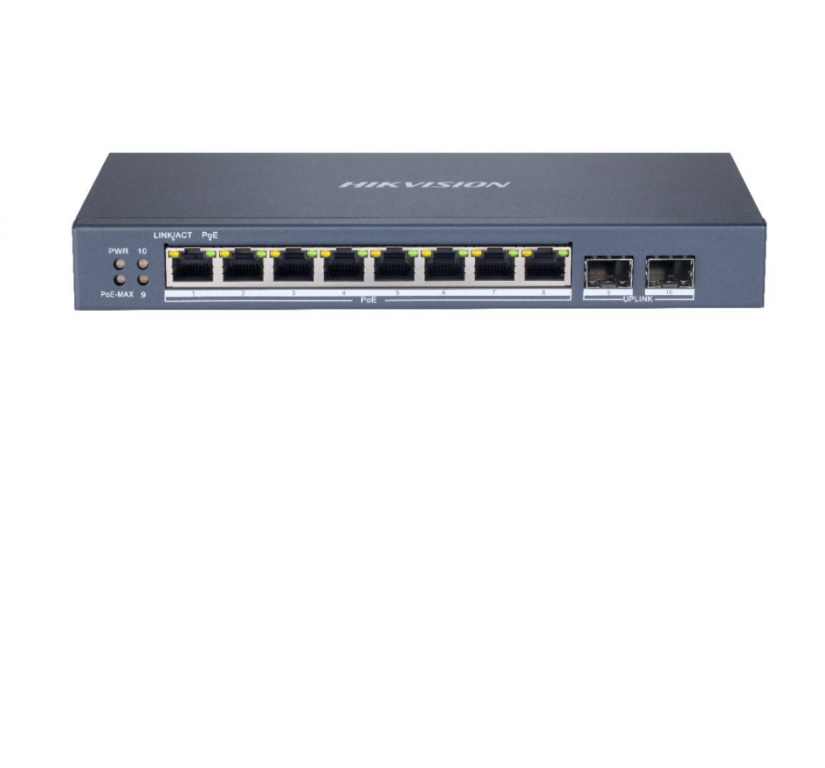 Switch Hikvision DS-3E1510P-SI, 8-port, PoE