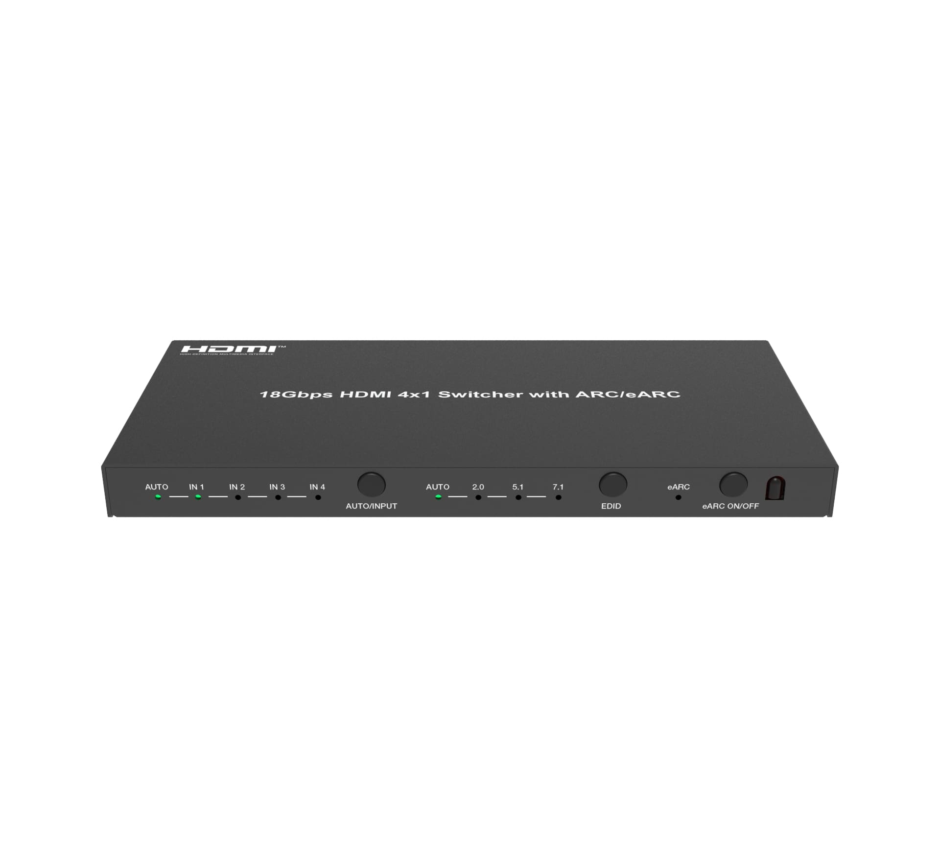 Switch HDMI2.0b 4x1 4K@60Hz 4:4:4, HDCP2.2 cu suport ARC/eARC, cu telecomanda