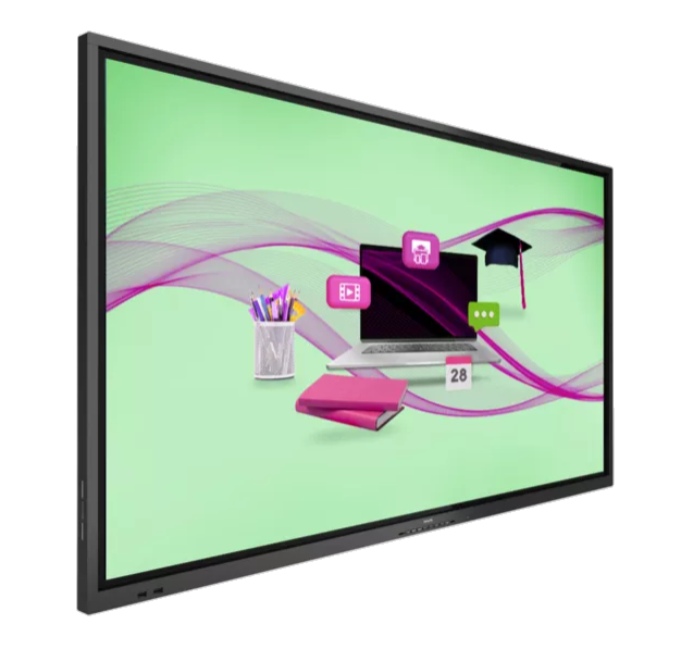 Display interactiv (tabla interactiva) Philips pentru invatamant 65", UHD, 18/7, 350cd/m2, panel IPS 10bit, D-LED, 9ms, contrast static 1300:1, contrast dinamic 500.000:1, mătuire 5%+3%, Android 11.0, CMND &Control, CPU 9970A, RAM 8GB, stocare 16GB. 0-gap Infrared, 20 puncte de touch, HID compliant