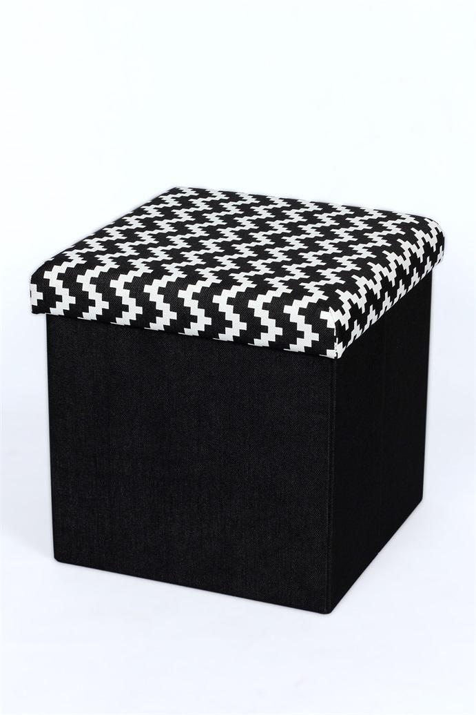 Folding storage ottoman- Mix of 3 colors Material : Fabric+E2 MDF+20MM FOAM Max supported weight 150 kg. product size  : 38x38x37.5CM