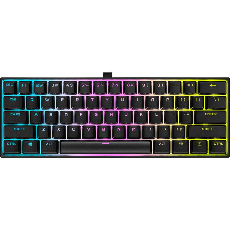 CORSAIR K65 RGB MINI 60% mecanica, negru  Full Key (NKRO) with 100% Anti-Ghosting Supported in iCUE Profiles up to 50 Wired Connectivity USB 3.0 or 3.1 Type-A Key Switches CHERRY MX RED