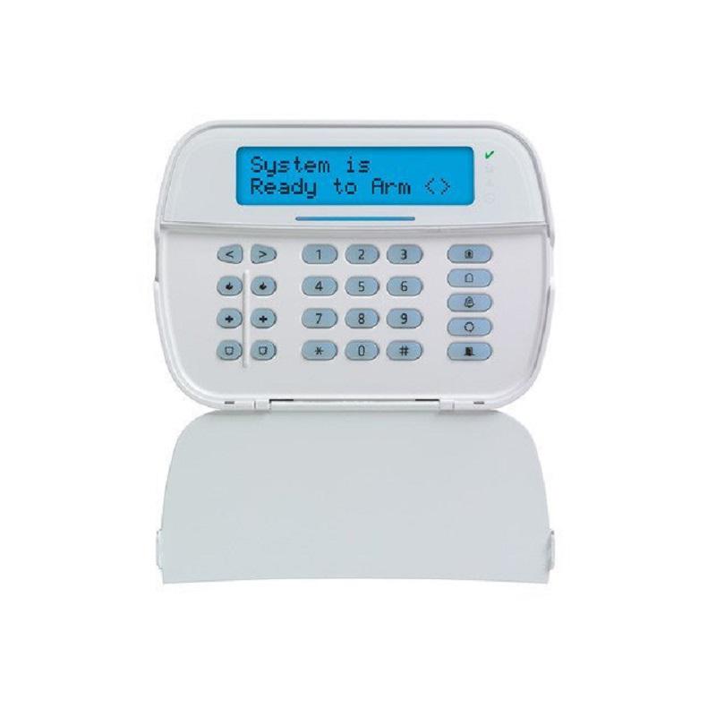 Tastatura LCD cablata, DSC NEO-LCDRF, 128 de zone (radio si/sau cablate) Modul de emisie-receptie (transceiver) incorporat, 32 caractere alfanumerice, Afisare stare partitii, Ecran albastru, Afiseaza temperatura (senzor incorporat), Programare intuitiva a datei si orei Terminal programabil (intrare
