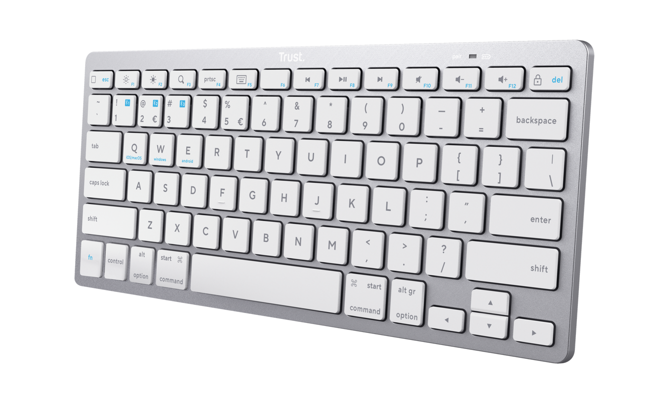 Tastatura Trust Wireless, numar taste 85, alb