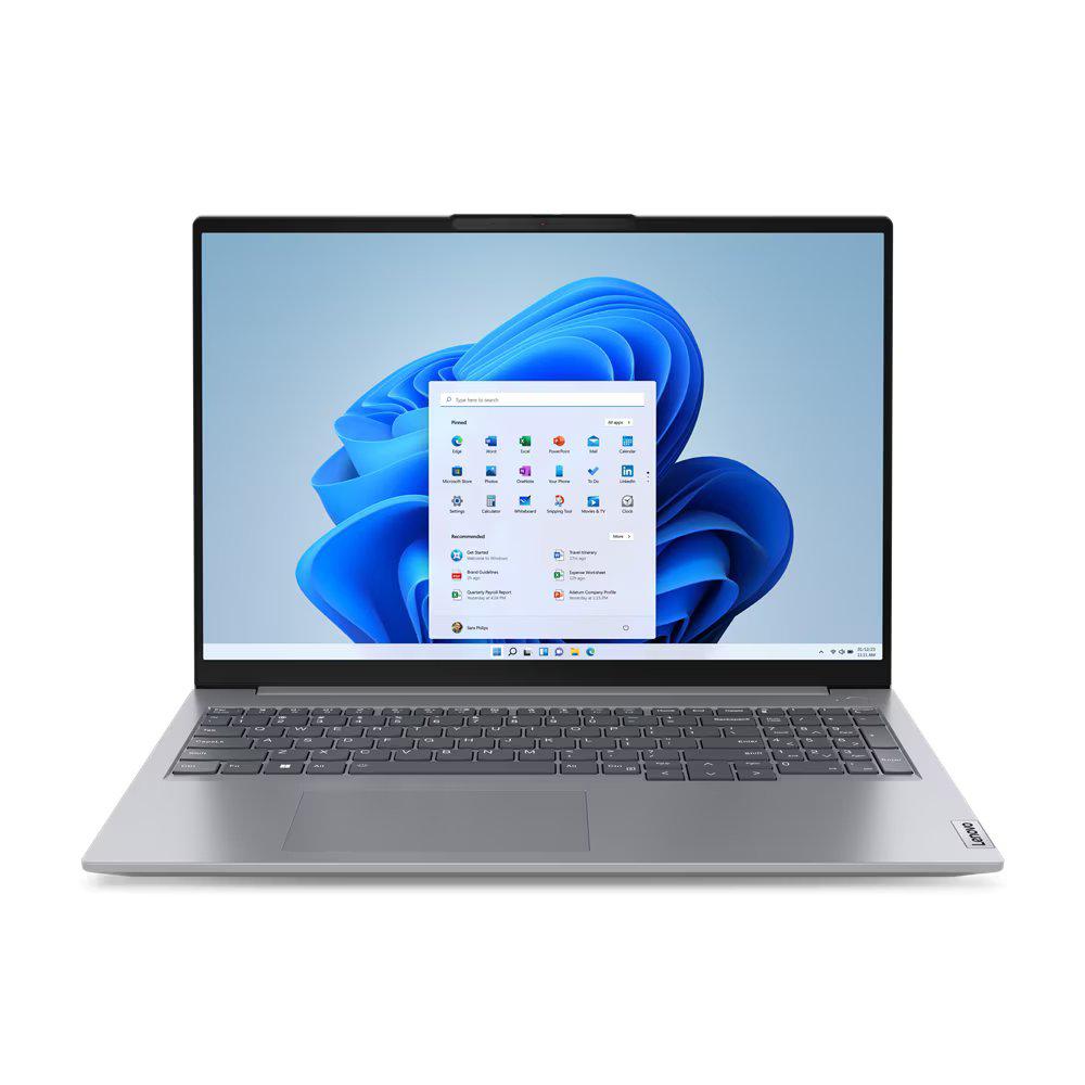 Laptop ThinkBook 16 G6 IRL, 16" WUXGA (1920x1200) IPS 300nits Anti- glare, 45% NTSC, Intel Core i3-1315U, 6C (2P + 4E) / 8T, P-core 1.2 / 4.5GHz, E-core 0.9 / 3.3GHz, 10MB, 8GB SO-DIMM DDR5-5200, 256GB SSD M.2 2242 PCIe 4.0x4 NVMe,Integrated Intel UHD Graphics, Optical: None, WLAN + Bluetooth:Wi-Fi