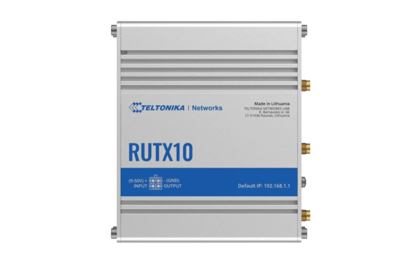 TELTONIKA Profesional Ethernet Router RUTX10, Interfata: 1 x WAN port 10/100/1000 Mbps, 3 x LAN ports, 10/100/1000 Mbps, Wireless mode: 802.11b/g/n/ac Wave 2 (WiFi 5) with data transmission rates up to 867 Mbps (Dual Band, MU-MIMO), 802.11r fast transition, Access Point (AP), Station (STA)