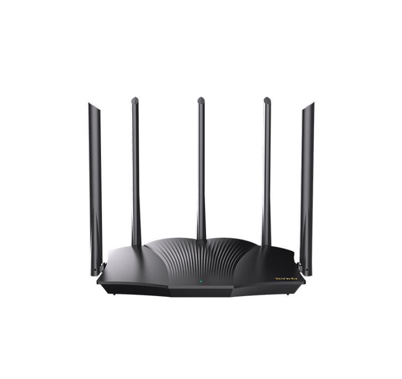 Wireless Router Tenda, RX212PRO;  AX3000, Dual-Band Gigabit Wi-Fi 6 Router, Standarde si protcoale:  IEEE802.3, IEEE802.3u,IEEE802.3ab,interfata: 1*10/100/1000Mbps WAN port, 3* 10/100/1000Mbps LAN ports, 5 x Antene externe, Dimensiuni: 267*166*222 mm, Viteza wireless: 5GHz: Up to 2402Mbps, 2.4GHz