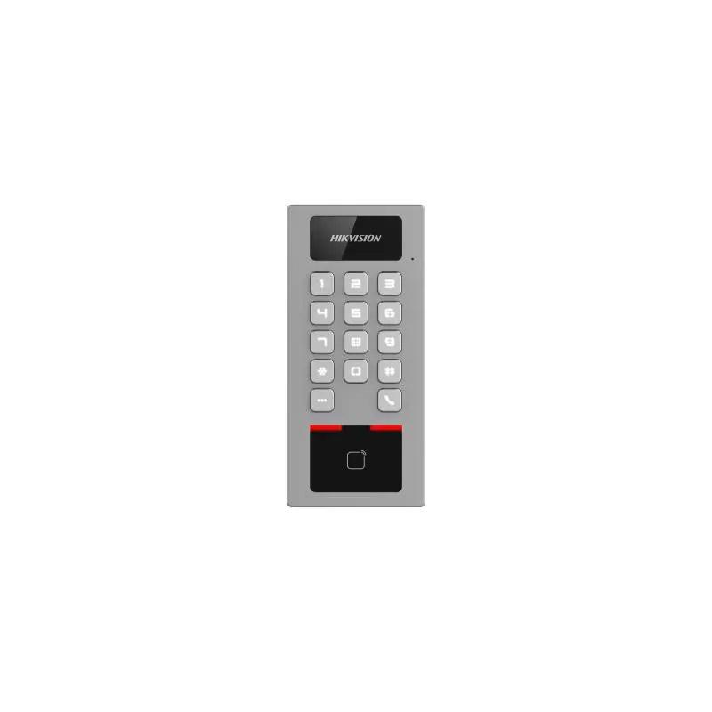 Terminal Access Control DS-K1T502DBWX Supports up to 256 GB SD card memory,IP65 & IK09 protections, as well as increased stability with zinc alloy materials,Card Capacity:100,000; Event Capacity:300,000;Card Type M1 card;DESfire card, Working Temperature:-40 °C ~ +70 °C,