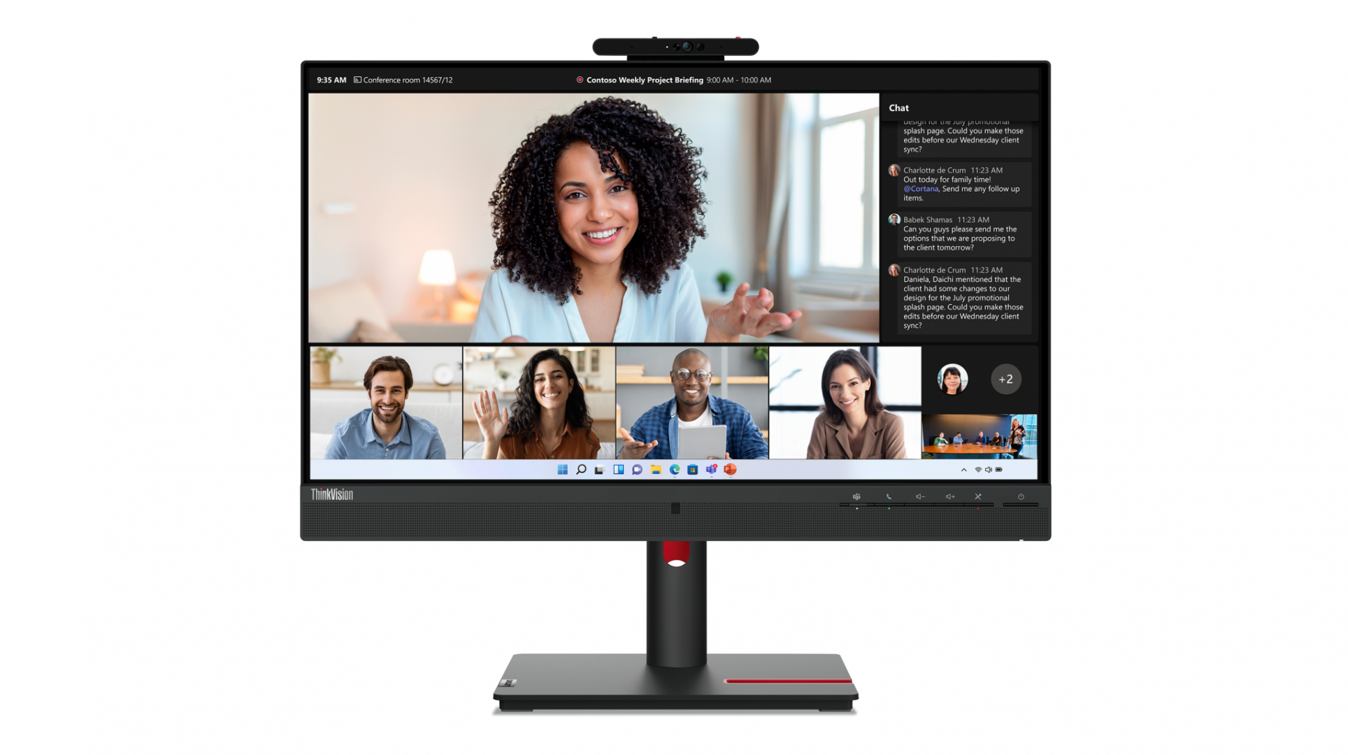 Monitor  Lenovo ThinkVision T24mv-30; 23.8"IPS, FHD (1920x1080), 16:9, Brightness: 250 cd/m², Contrast ratio: 1000:1, Response time: 4ms (Extreme mode) / 6ms (Typical mode), Dot / Pixel Per Inch: 93 dpi, Color Gamut: 99% sRGB, View angle: 178° / 178°, Stand: Tilt, Swivel, Pivot, Height Adjust Stand