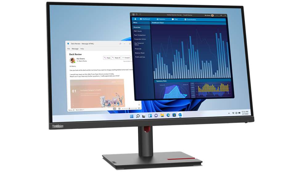 Monitor Lenovo ThinkVision T27h-30, QHD IPS, 16:9, Brightness: 350 nits, Contrast ratio: 1000:1, Response time: 4 ms / 6 ms , Connectors: 1x HDMI 2.0, 1x DP 1.4, 1x DP Out, 1x USB-C 3.2 Gen 1