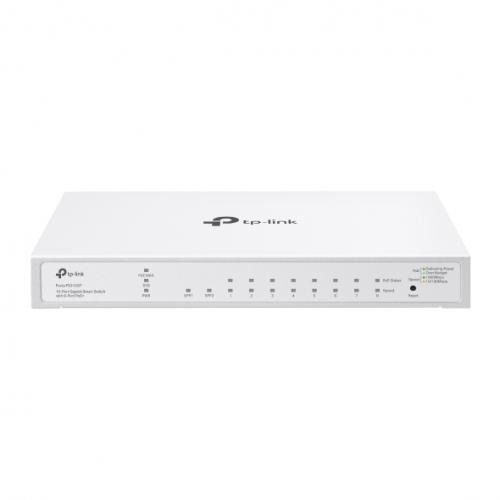 TP-LINK 10-Port Gigabit Smart Switch with 8-Port PoE+ FESTA FS310GP, iNTERFATA: 8× 10/100/1000Mbps PoE+ RJ45 Ports (Auto-Negotiation/Auto MDI/MDIX), 2× 100/1000 Mbps SFP Slots, dIMENSIUNI: 209×126×26 mm, Capacitate Switch: 209×126×26 mm, Packet Forwarding Rate: 14.88 Mpps, Cloud Management,