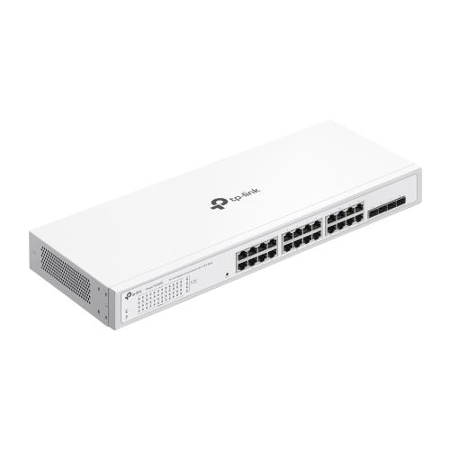 Switch TP-Link cu 24 de porturi,  24× 10/100/1000 Mbps RJ45 Ports (Auto- Negotiation/Auto MDI/MDIX), capacitate switch 56 Gbps, dimensiuni (440× 180×44 mm)