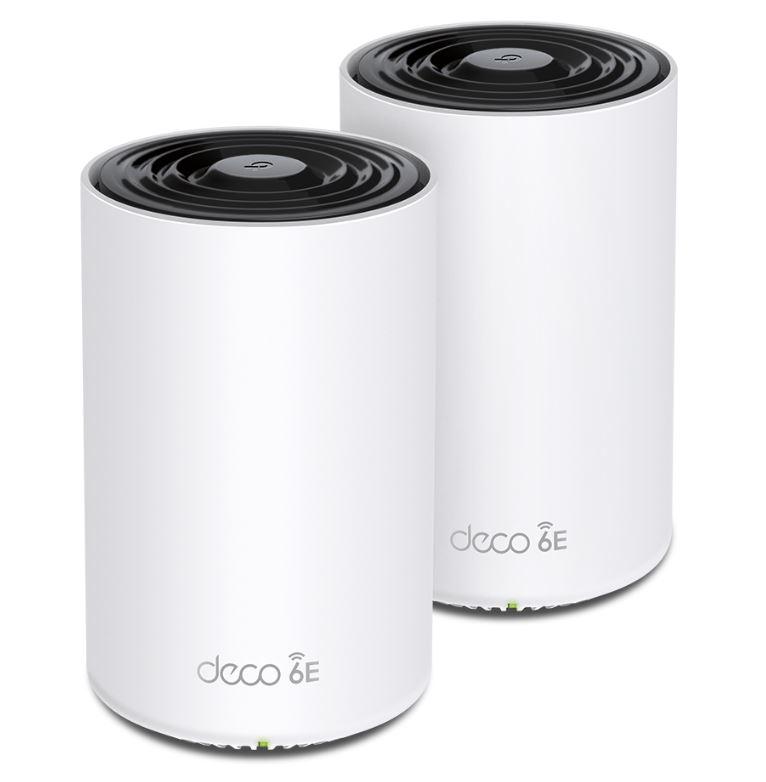 TP-Link AXE5400 whole home mesh Wi-Fi 6 Tri-Band System, Deco XE75(2- pack); Standarde Wireless: IEEE 802.11ax 6 GHz,  IEEE 802.11ax/ac/n/a 5 GHz, IEEE 802.11ax/n/b/g 2.4 GHz, Viteza wireless: 6 GHz: 2402 Mbps (802.11ax, HE160), 5 GHz: 2402 Mbps (802.11ax, HE160), 2.4 GHz: 574 Mbps (802.11ax)