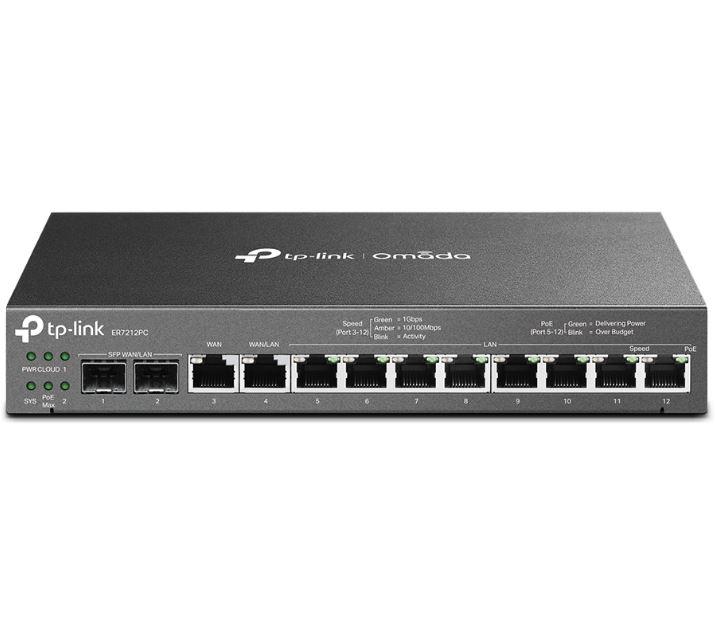TP-LINK Omada Router 3 in 1 VPN Gigabit Multi-WAN, Standarde și Protocoale: IEEE 802.3, IEEE802.3u, IEEE802.3ab, IEEE802.3z, IEEE 802.3x, IEEE 802.1q, Interfata: 2× Porturi WAN/LAN SFP WAN/LAN, 1× Port WAN Gigabit, 1× Port LAN/WAN Gigabit, 8× Porturi LAN Gigabit, Fără ventilator, 8× Porturi PoE+