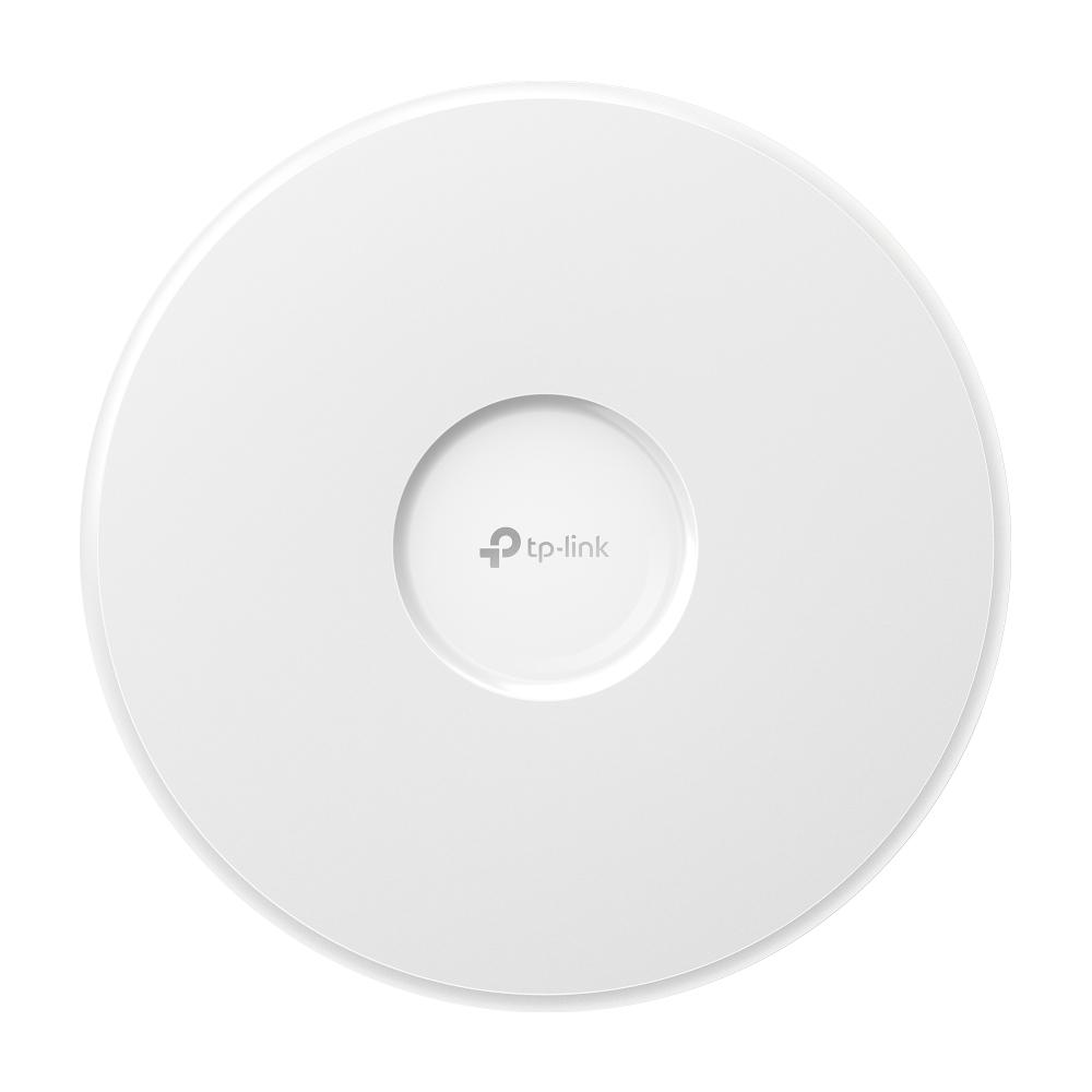 "Omada  BE9300 Ceiling Mount Tri-Band Wi-Fi 7 Access Point PORT: 1×2.5G RJ45 Port SPEED:574Mbps at  2.4 GHz + 2880 Mbps at 5 GHz+ 5760 Mbps at 6 GHz FEATURE: 802.3at POE+ and 12V DC (Power Adapter is not included), 4×Internal Antennas, MU-MIMO, 320MHz Supported, Seamless Roaming, Band Steering