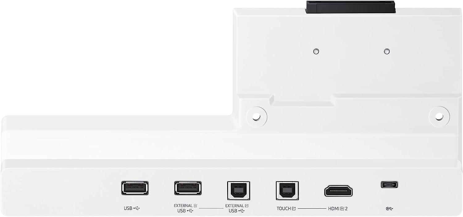 Tray conectivitate pentru tabla interactiva Samsung Flip Pro 55"/65"; USB-C, USB-In, USB-External, Touch-Out, HDMI-In; aduce mufele din spate in fata pentru convenienta.