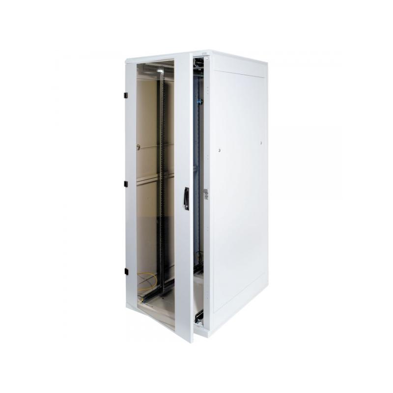 Rack de podea 19 Triton 15U 600x800mm usa fata sticla panouri laterale/spate detasabile sectiuni pentru ventilatie activa, sectiuni acces cabluri sus/jos/spate, IP20 gri